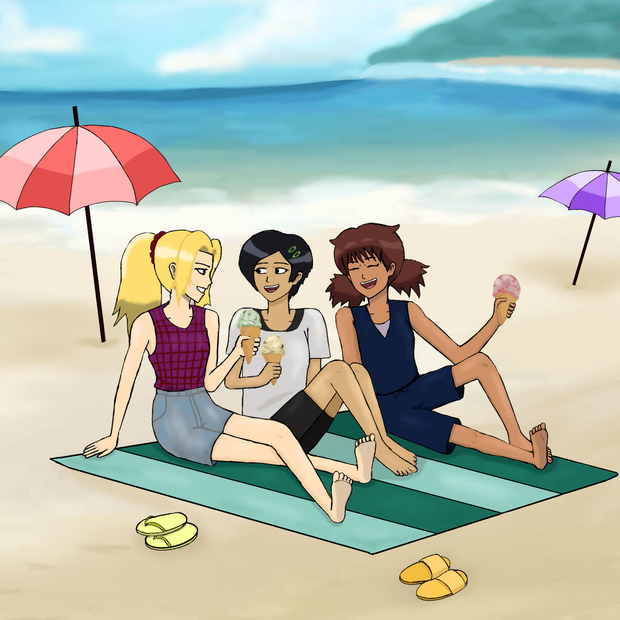 Amphibia-Beach day by rivaitanart on DeviantArt
