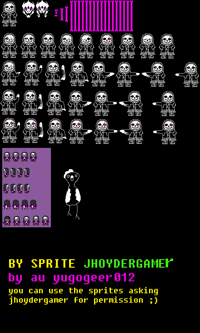 Undertale Colored Battle Sprites- Sans by Tales499 on DeviantArt