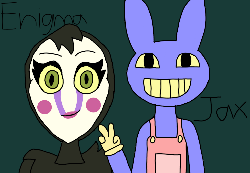 Un dibujo de Enigma y Jax by PrynsiSam299 on DeviantArt