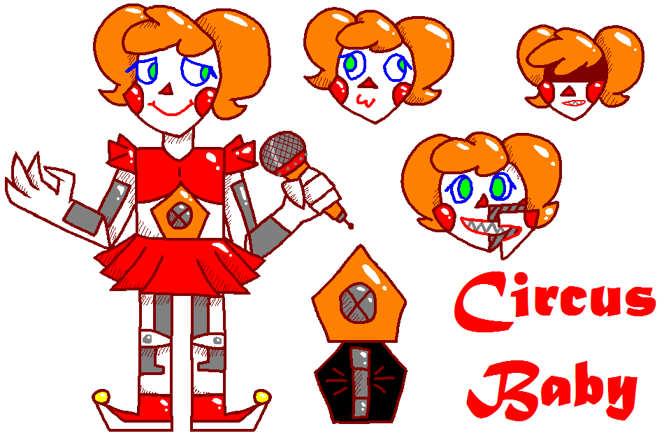 photo Elizabeth Afton Circus Baby The Midnight Matinee fnaf au circus baby reference by