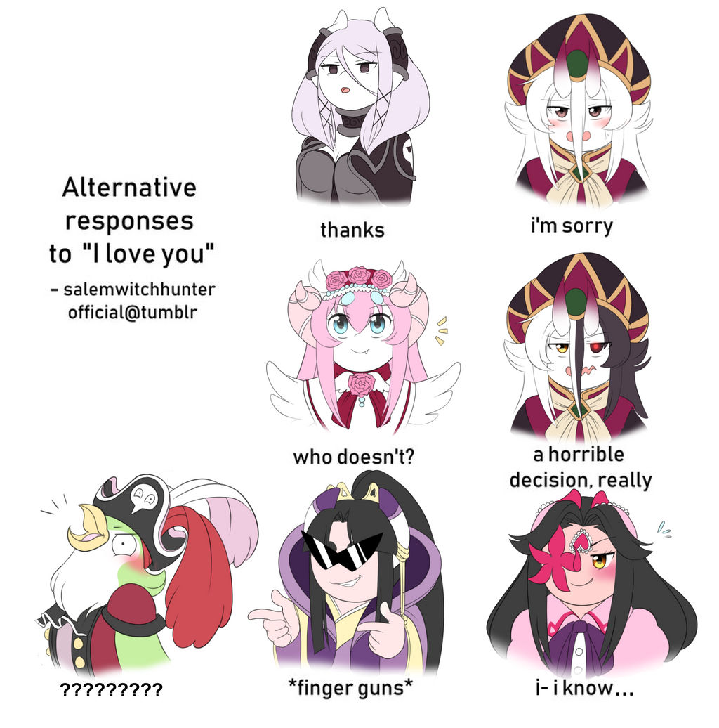 Alternative Responses To I Love You Meme By Ele Nya On Deviantart Alternative Responses To I Love You Meme By Ele Nya On Deviantart