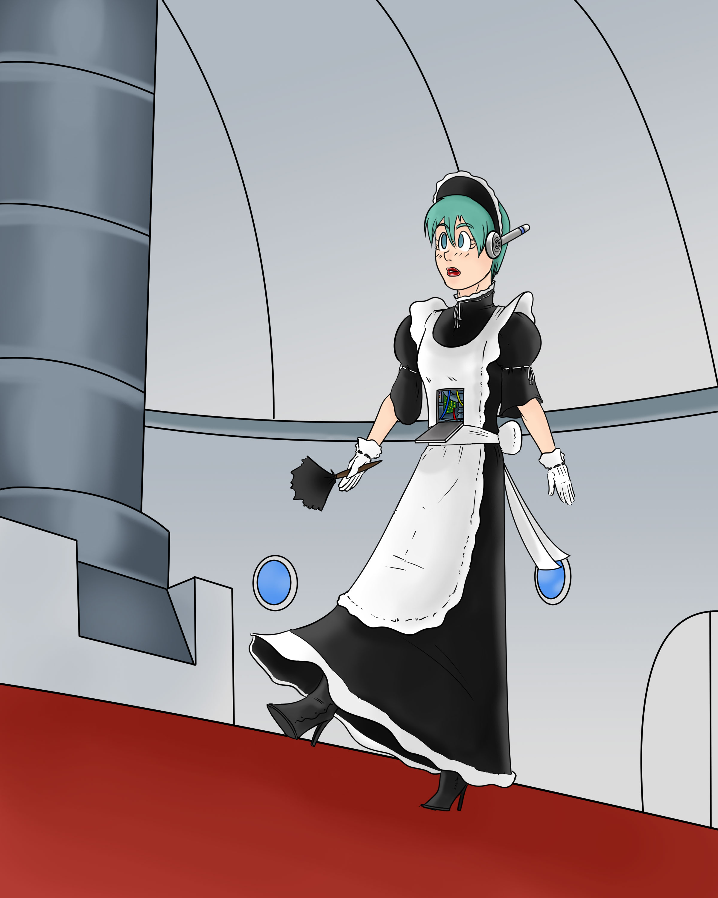 Robot maid Bulma by lufiod on DeviantArt