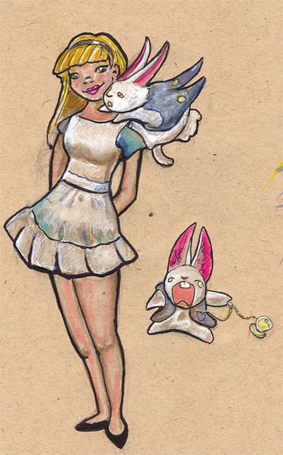 Alice and the white rabbit