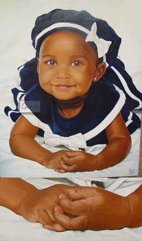 Baby commission-- oil painting