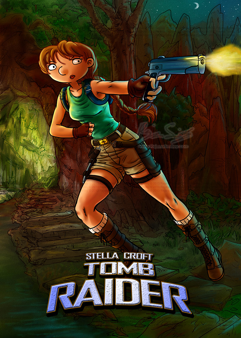 Stella Croft: Tomb Raider-- Hey Arnold by genaminna