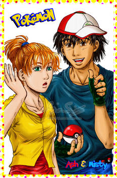 Pokemon- Ash and Misty Grown Up- Colored