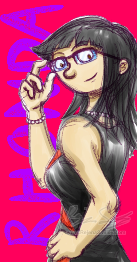 Grown-up Geek-- (Rhonda with glasses) by genaminna