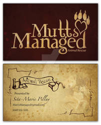 Mutts Managed Animal Rescue Business Cards