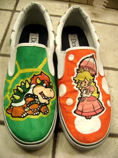 Mario - Peach and Bowser shoes