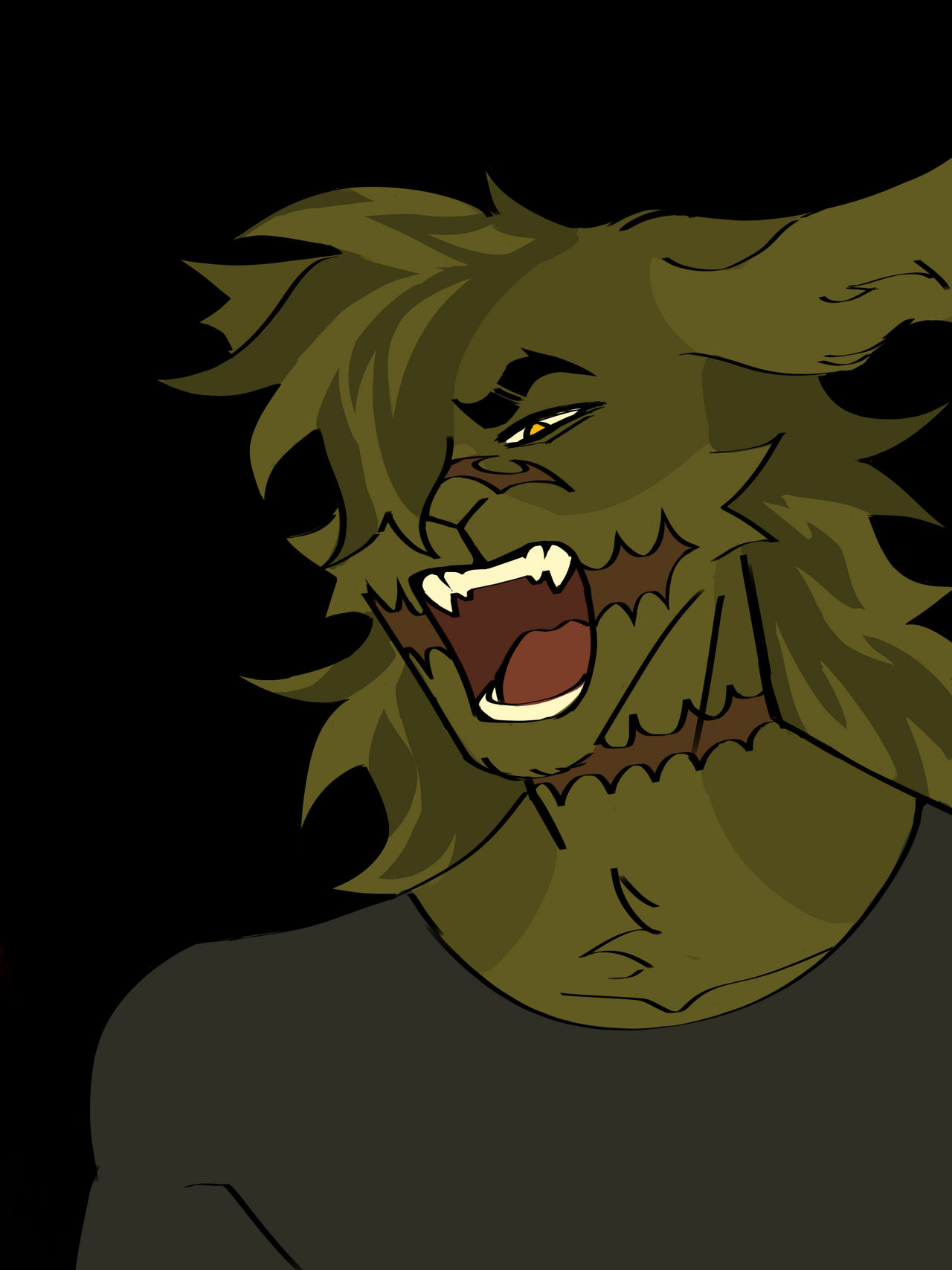 Angry rabbit man with teef by Matzfeather on DeviantArt