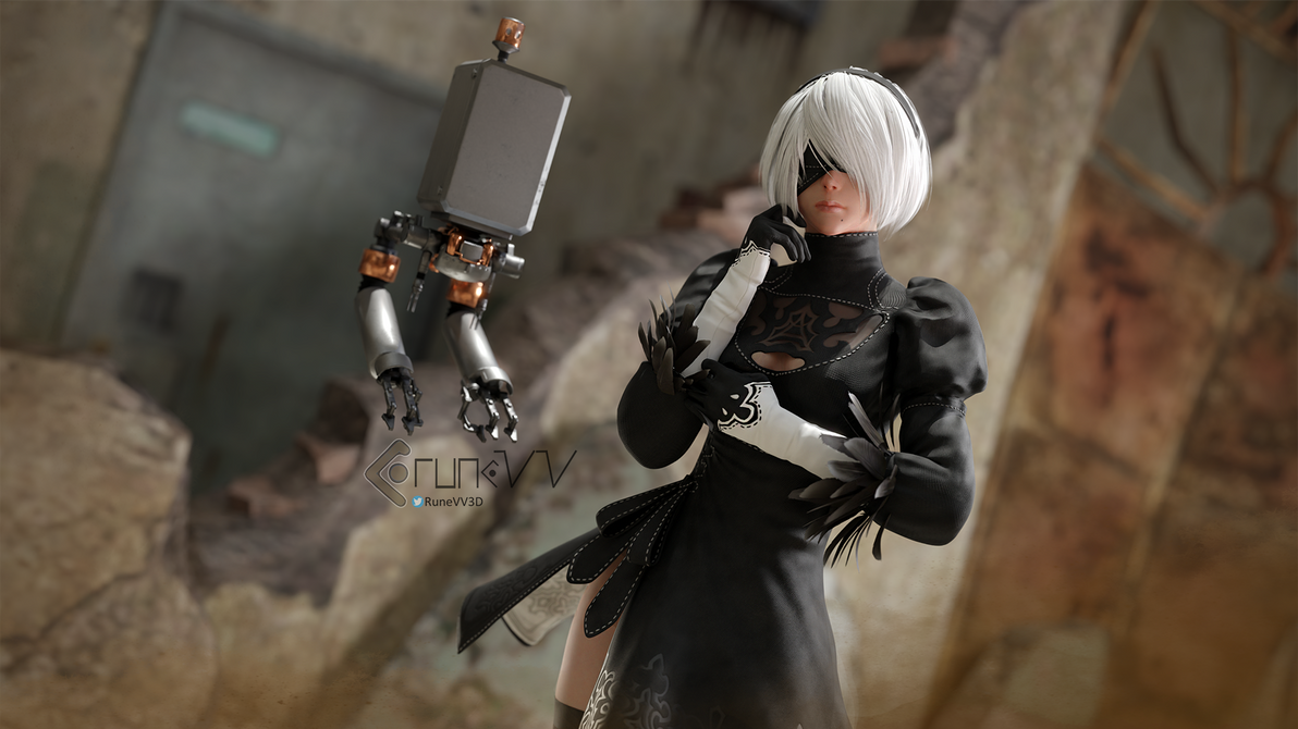Runabyte 2b 2B #01 by RuneVV3D on DeviantArt