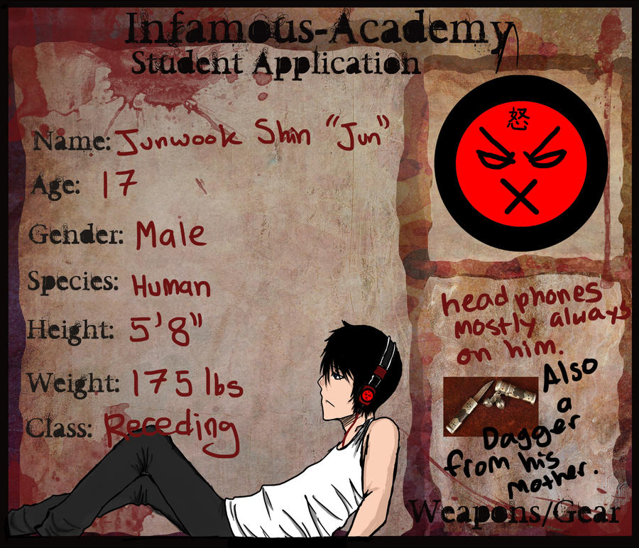 Infamous Academy Application