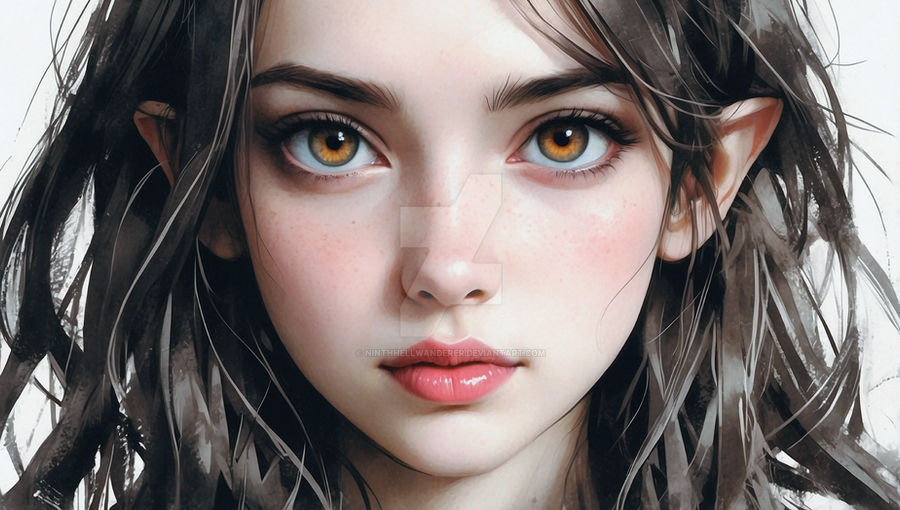 Elven Portrait by NinthHellWanderer on DeviantArt