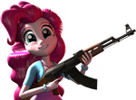 Pinkie with an AK