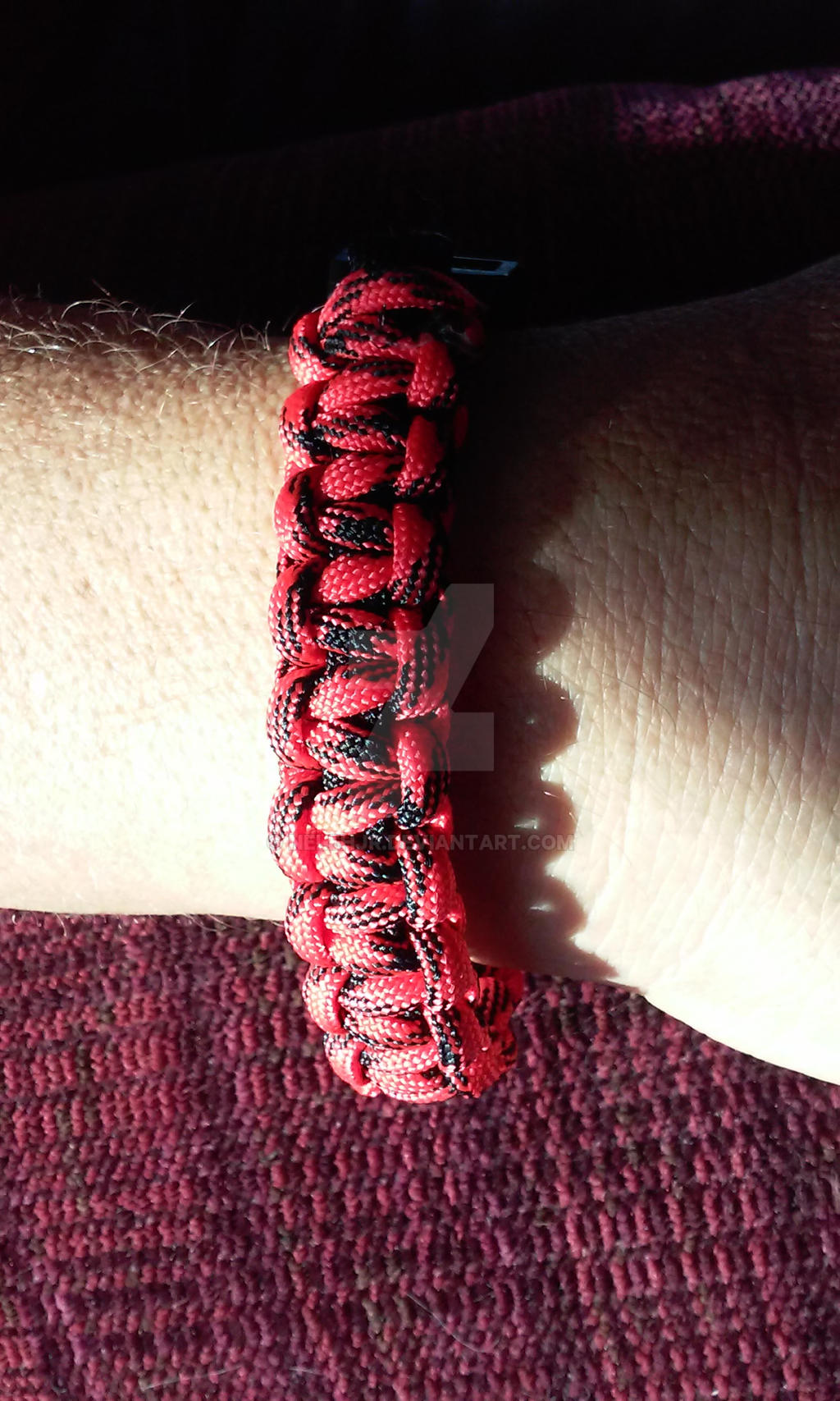 Red and Black Paracord Bracelet