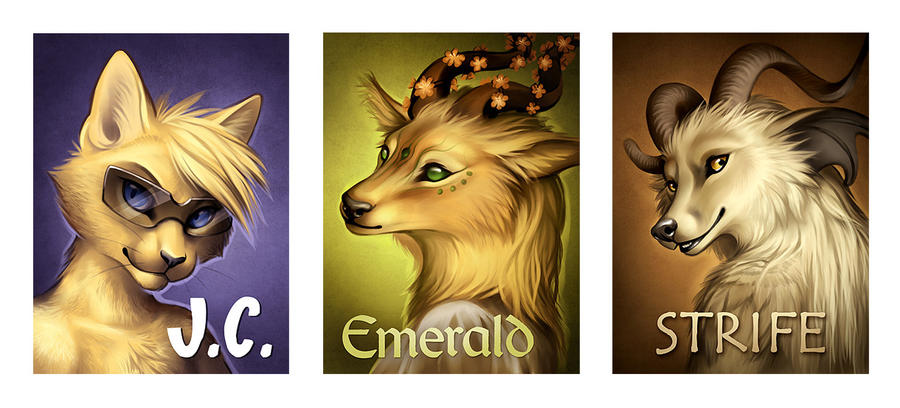 Badges - J.C., Emerald, Strife