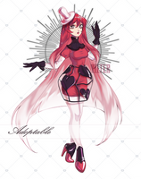 Red dress girl adoptable OPEN by helenvitter