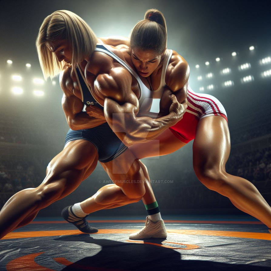 Wrestling Females Muscular Strong Women Action By AweOfMuscles On wrestling-females-muscular-strong-women-action-by-aweofmuscles-on