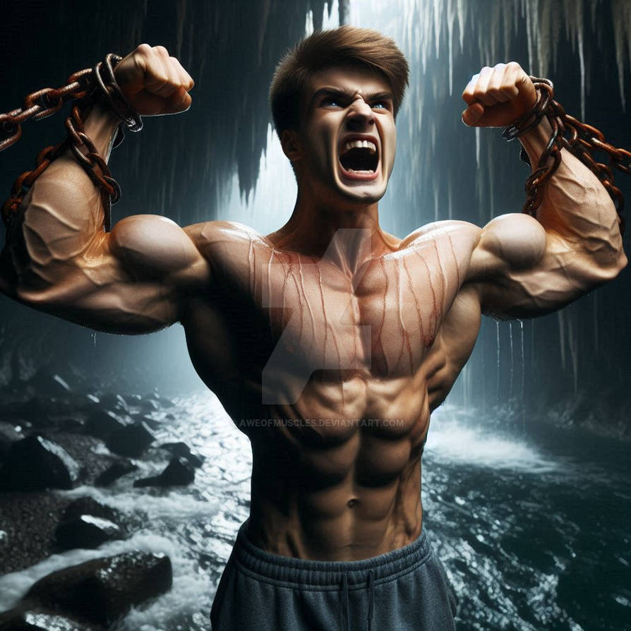Young Muscular Men Showing Off Biceps by AweOfMuscles on DeviantArt