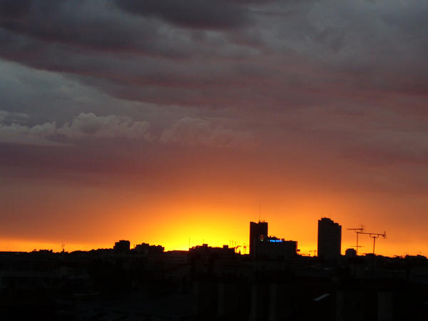 Paris Sunset a simple view