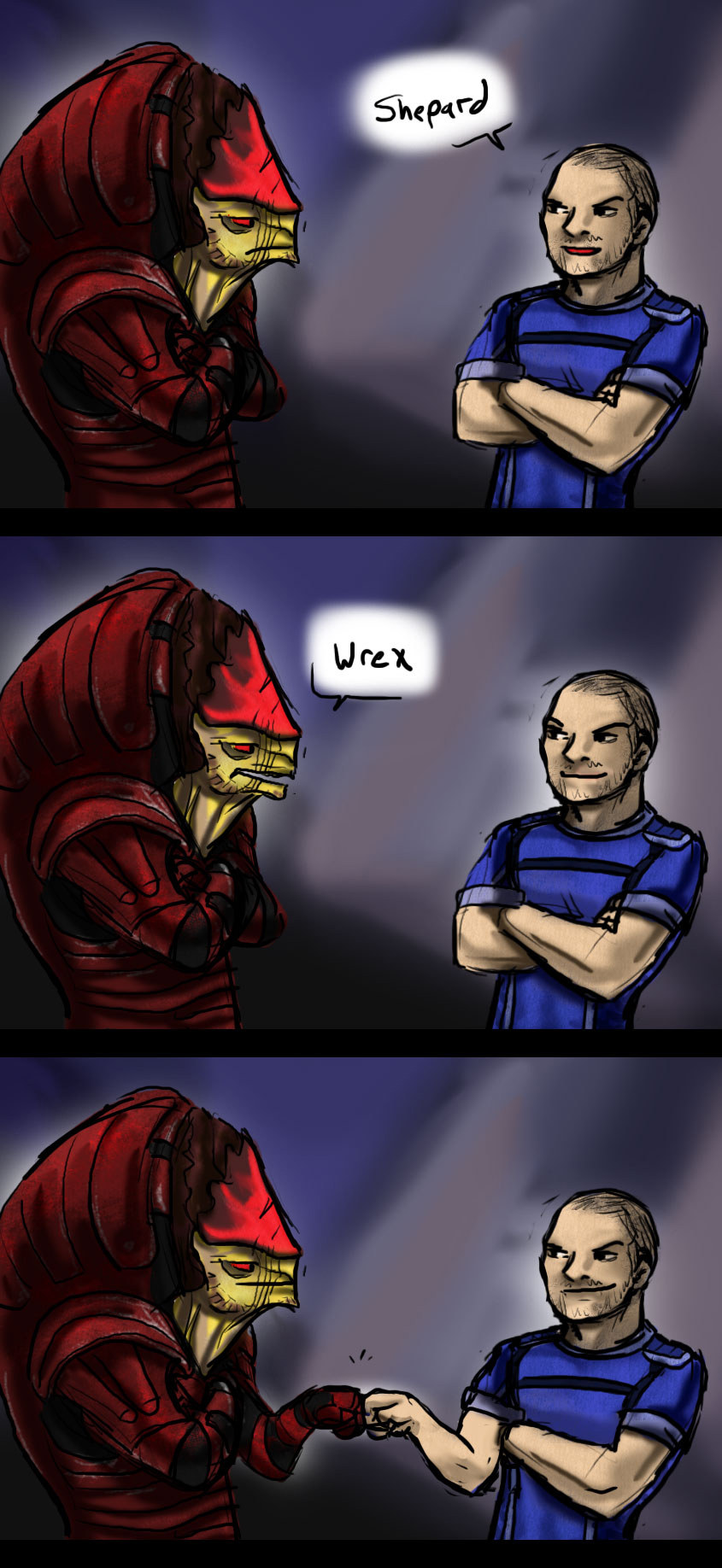Shepard...Wrex...