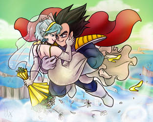 dbz Bulma Vegeta Wedding Day