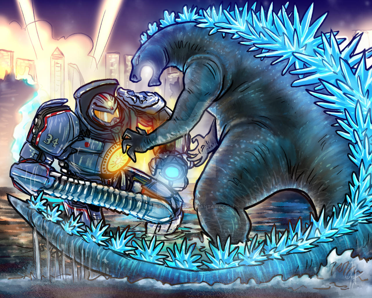 Pacific Rim Godzilla Fight by jameson9101322 on DeviantArt