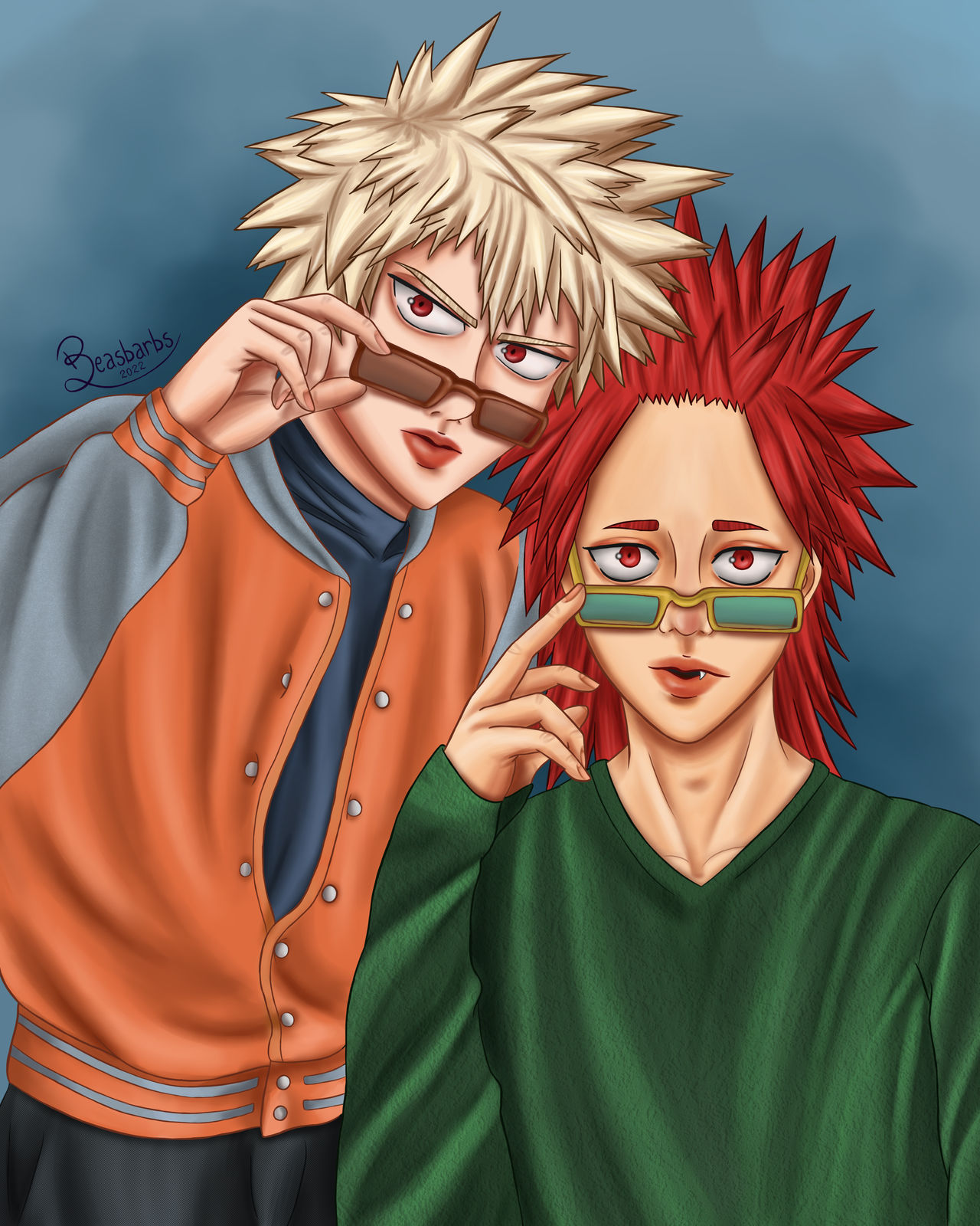 Kirishima x Bakugou by Beasbarbs on DeviantArt