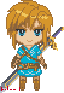 I made a pixel art of Link from Breath of the Wild! : r/zelda