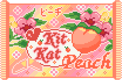Peach Kit Kat - Pixel Art
