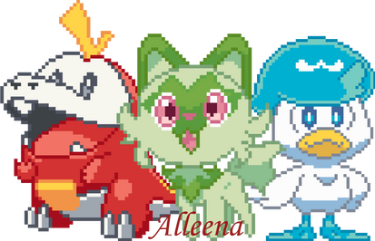 Pokemon Scarlet/Violet Starters - Pixel Art