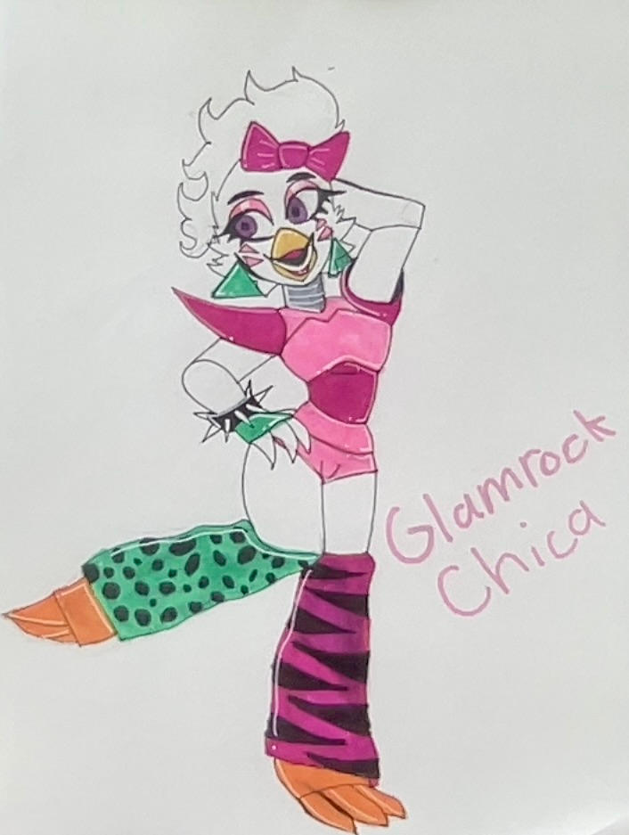 Glamrock Chica Drawing by RoxyWolf3 on DeviantArt