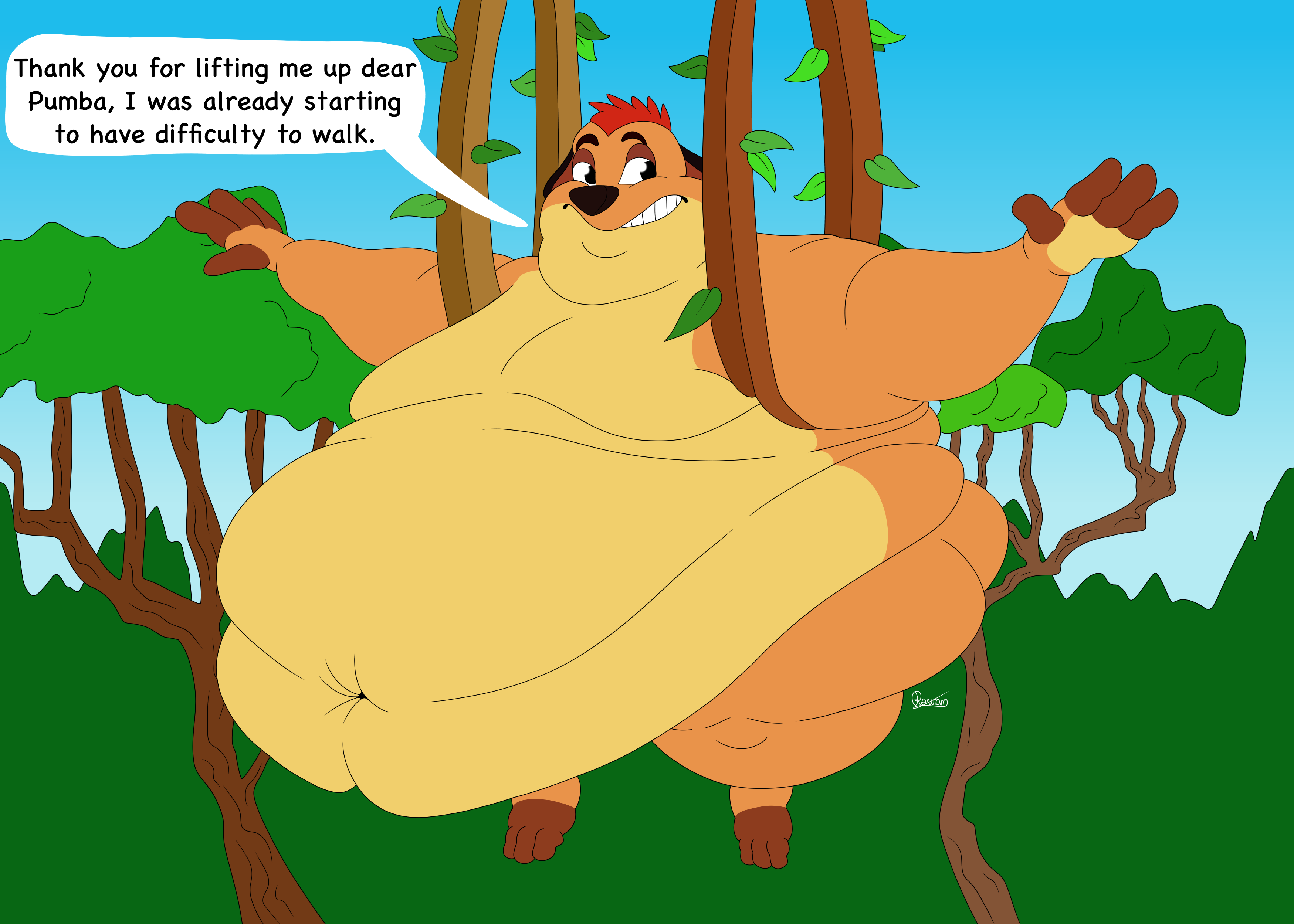 Fat Timon Timon being more obese by Rowan-the-dog on DeviantArt