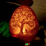 the eggshell carving