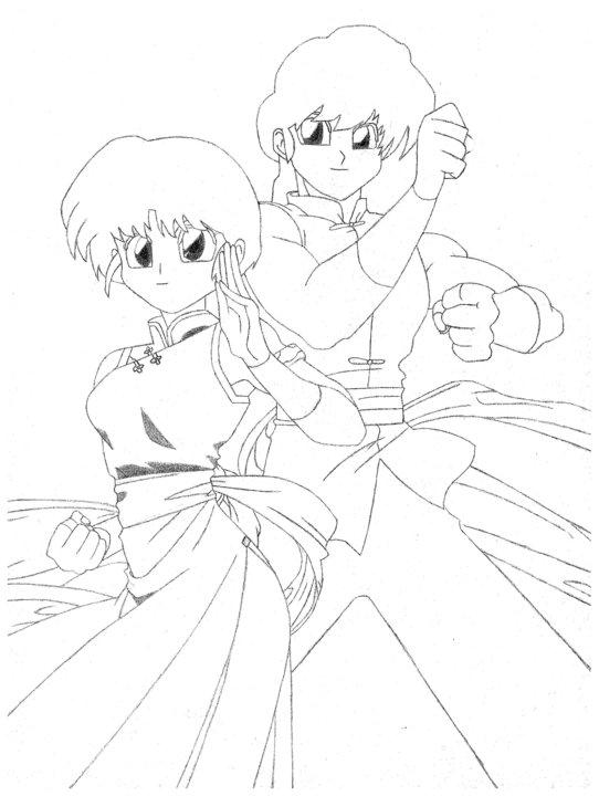Akane Drawing Ranma Ranma and Akane (Ranma 1/2) by CrystalDrake88 on DeviantArt