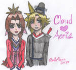 Emperor Cloud and Empress Aeris by cleris4ever