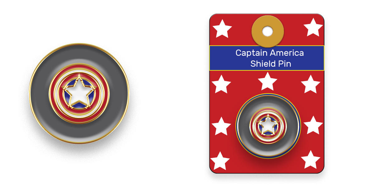 Captain America Shield Pin by AuraEnhancerVerse on DeviantArt