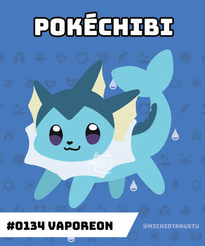 PokeChibi Dex - No. 0134 Vaporeon