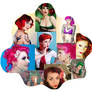 Pinup hair in color.