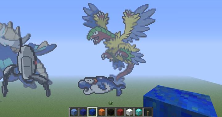 Yu-Gi-Oh! Poki Draco Pixel Art Minecraft Map