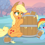 MLP SketchVector Drinking Contest: AJ and RD
