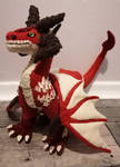 Wren felt plush dragon by Lukascreaturestudio