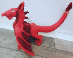 Welsh felt plush dragon (commission)