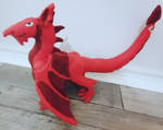 Welsh felt plush dragon (commission) by Lukascreaturestudio