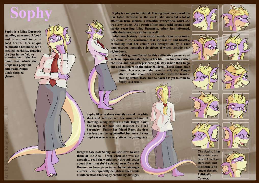 Sophy, Reference sheet 8 of 8