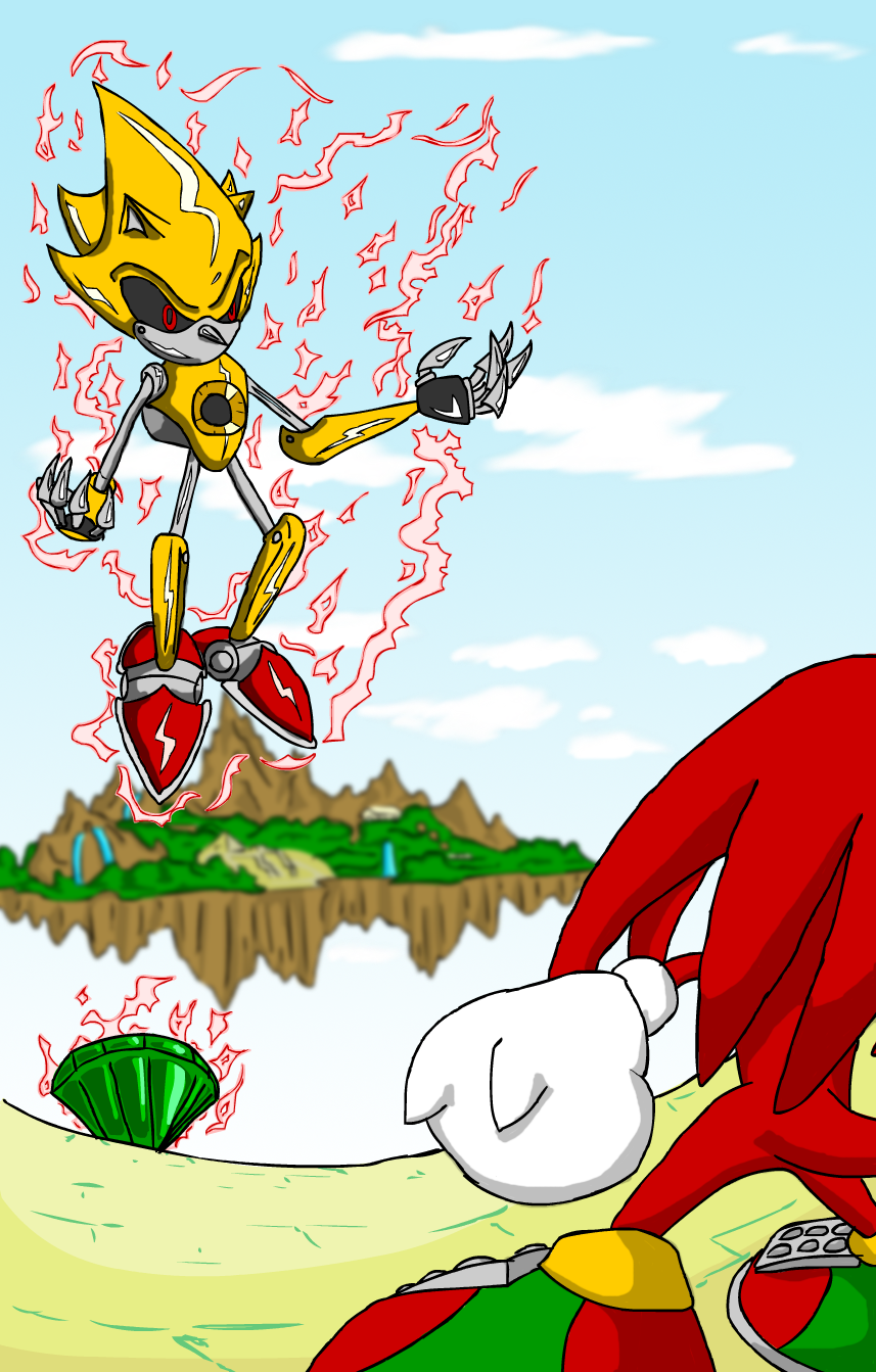 Knuckles vs Super Metallix