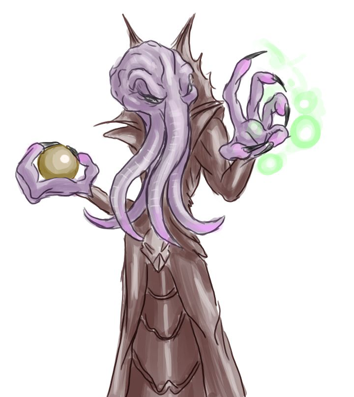 Illithid with a body