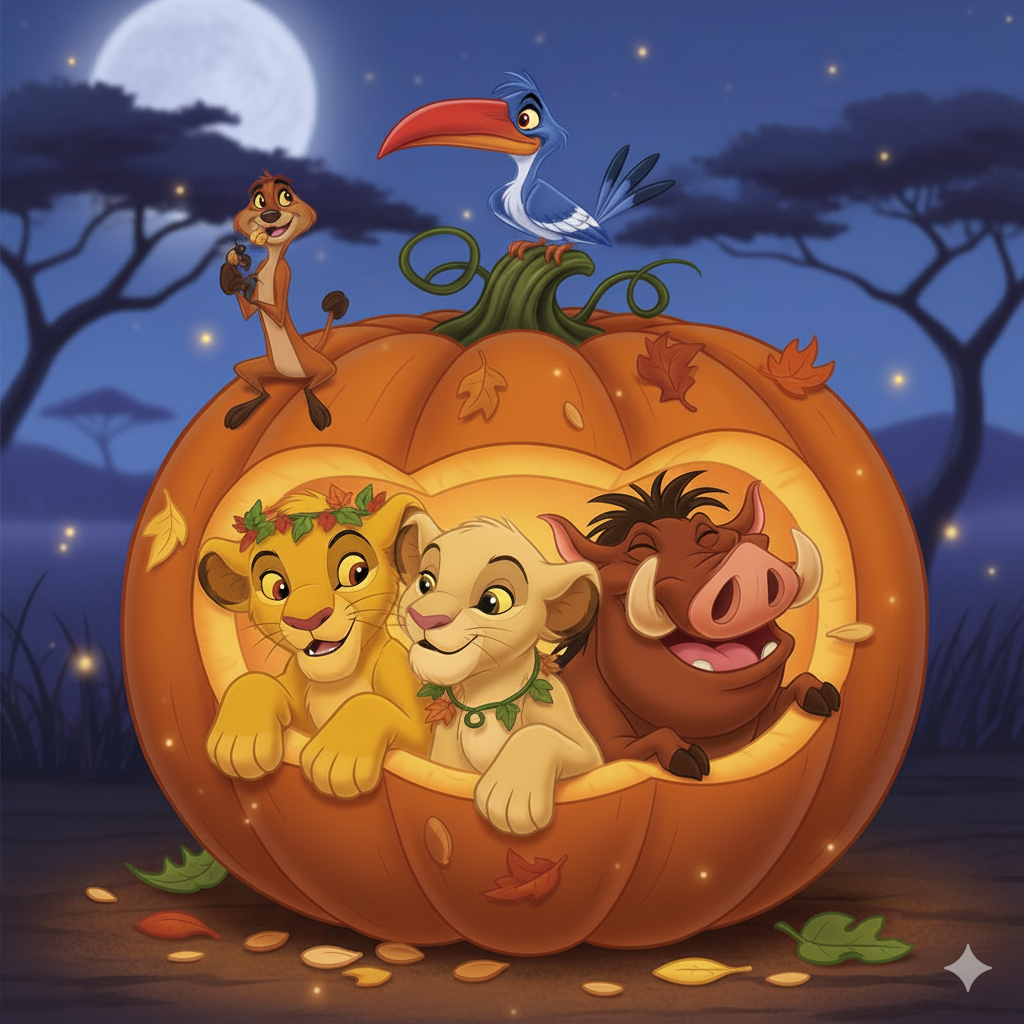 Spooky Simba Simba and his friends in Halloween by EIOUR on DeviantArt