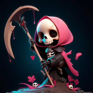 Cute grim reaper
