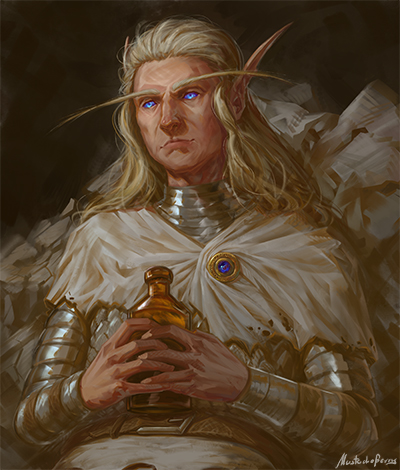 Commission - Blood Elf portrait by GetsugaDante on DeviantArt